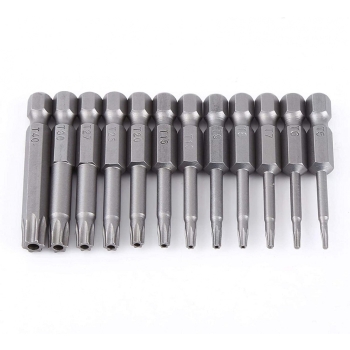 12 sztuk 1/4 Cal zestaw wkrętaków bitów Torx [13050000337]
